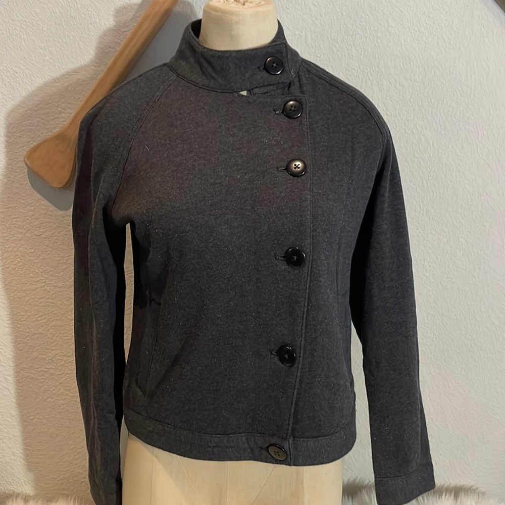 Women's Charcoal Button-Up Jacket